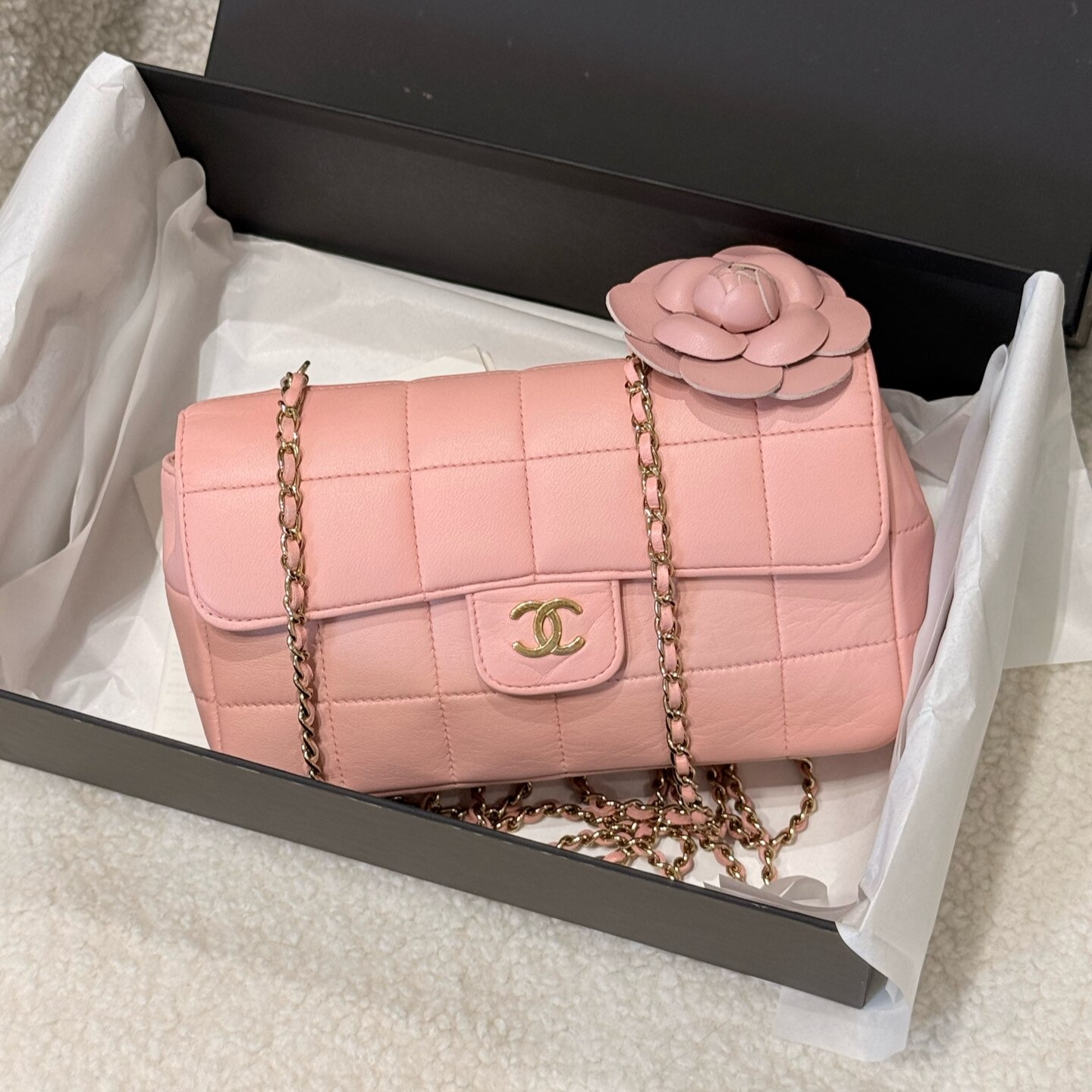 Chanel Vintage Camellia Chain Bag
