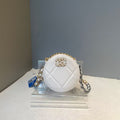 Chanel 19 White Round Crossbody Bag