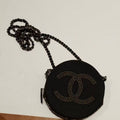 Chanel Denim Studded Small Round Bag 27 Series