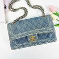 Chanel Classic Flap CF Small Denim Blue with Gold Hardware