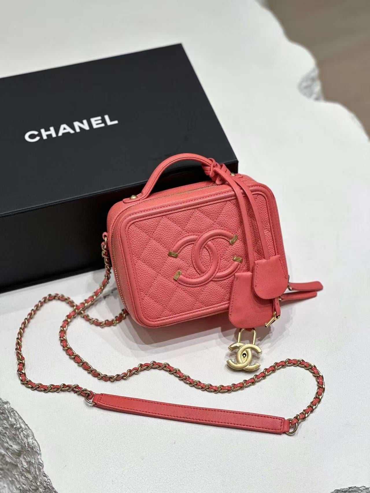 Chanel Small Camera Bag Pink with Gold Hardware