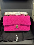 Chanel 22K Tweed Classic Flap CF Medium Bag