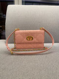 Dior Miss Caro Small Pink Lambskin with Gold Hardware Cannage Chain Bag 2023