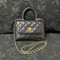 Chanel Coco Handle Nano Black Caviar Leather with Gold Hardware Chip Version 2026