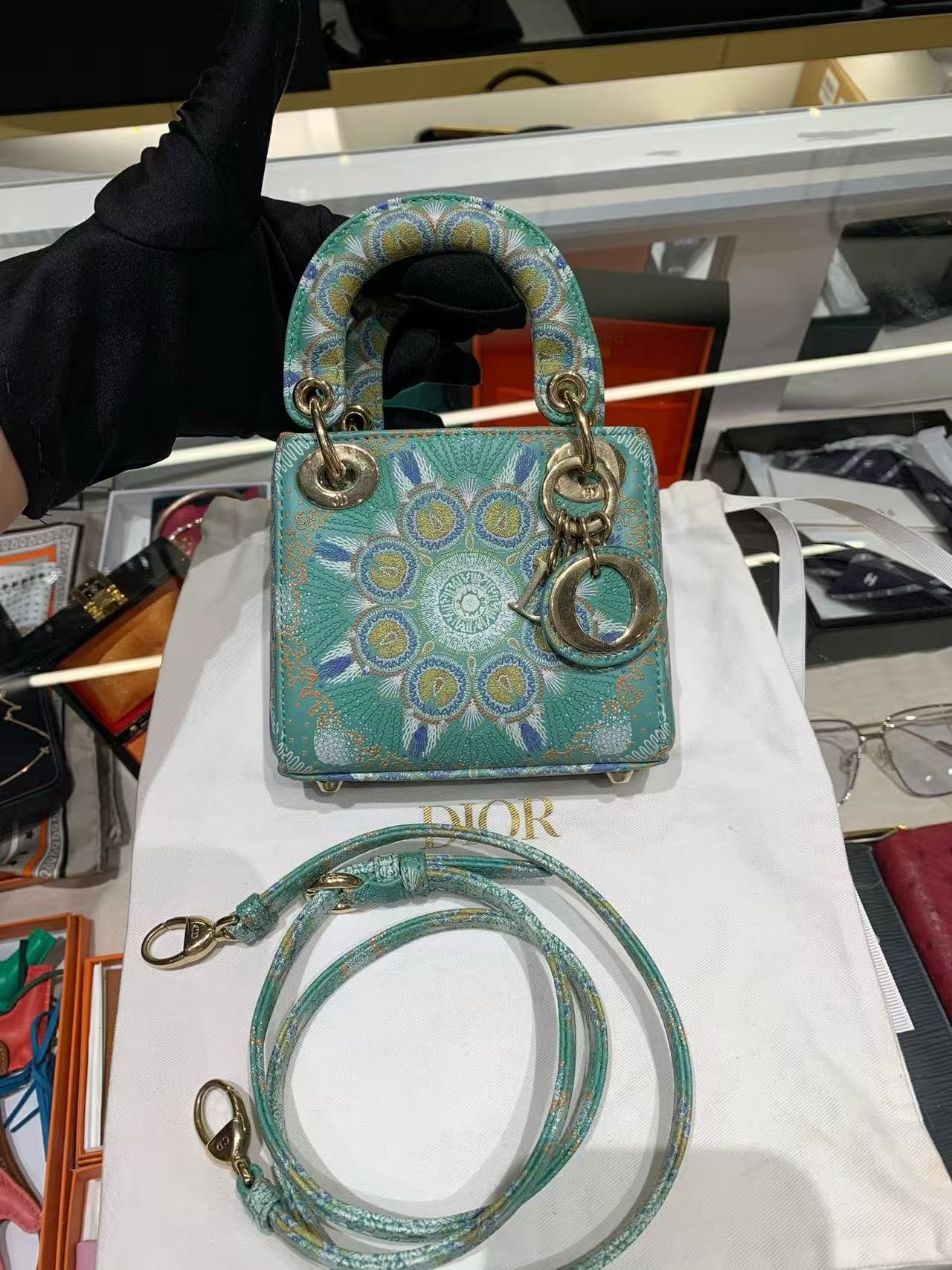 Dior Lady Dior Limited Edition Mini Crossbody Bag