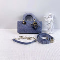 Dior Lady Dior Denim Horizontal Bag Like New 2024 Size 26×5×13.5cm