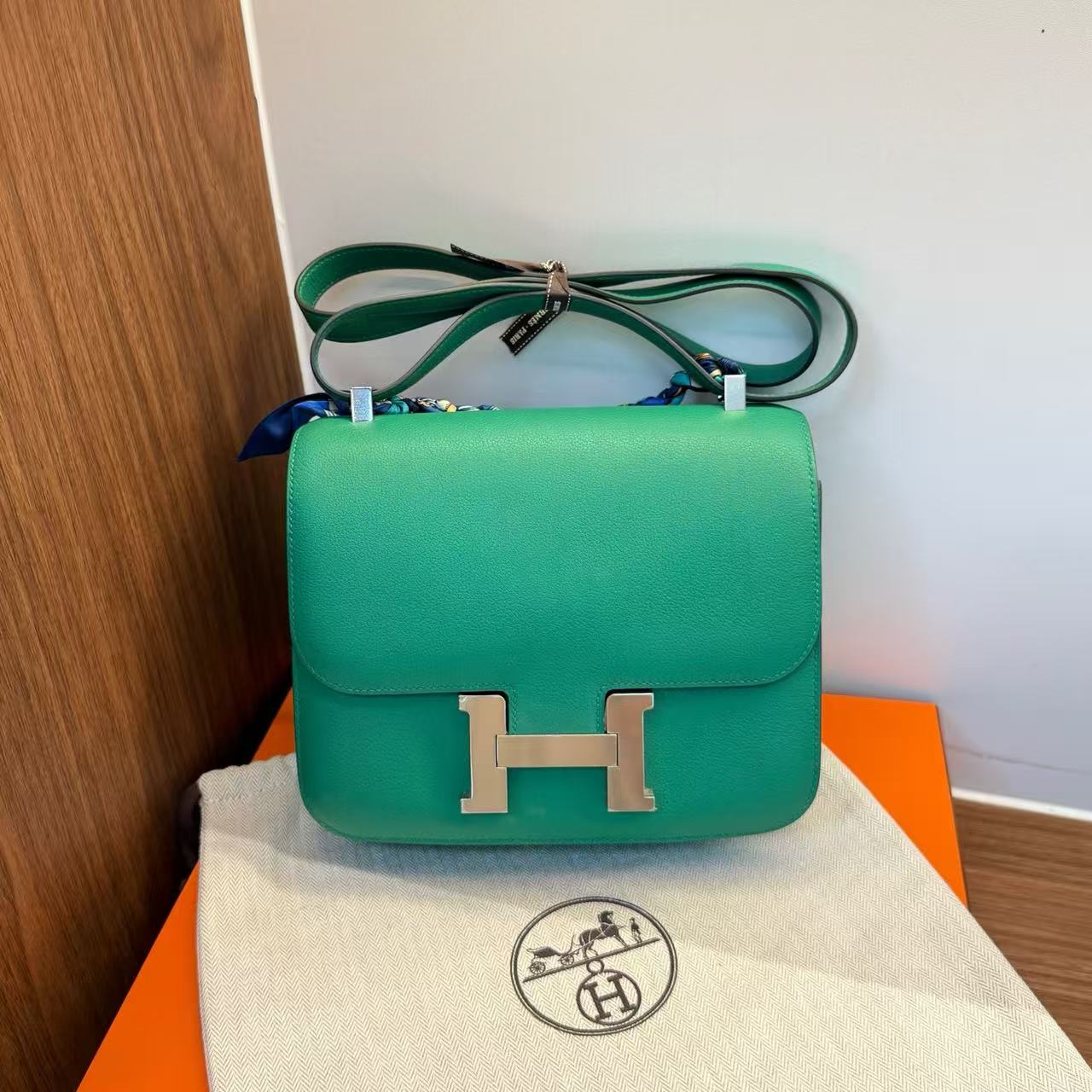 Hermès Constance 24 Vert Empire Green with Palladium Hardware D Stamp