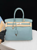 Hermès Birkin 35 Celeste Blue with Palladium Hardware M Square Stamp