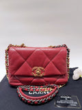 Chanel 19 Small Bag Red 30 Series Size 26×17cm