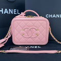 Chanel Small Chain Shoulder Bag Sakura Pink Caviar Leather 27 Series with Card, Dust Bag Size 16×12×7cm Unused Condition