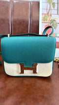 Hermès Constance 19 Vert Paon Peacock Green O Square Stamp