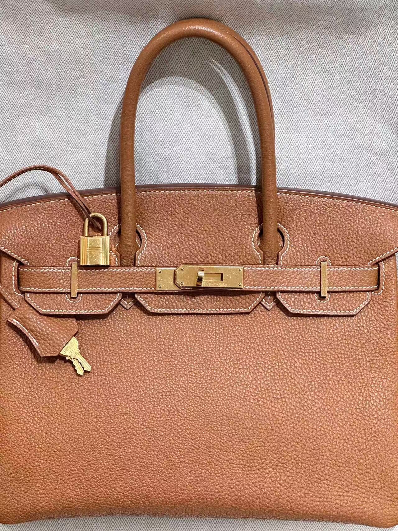 Hermès Birkin 30 Gold Brown Togo Leather with Gold Hardware N Square Stamp