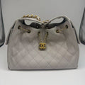 Chanel 25 Bag Hobo Small Light Grey Grained Calfskin