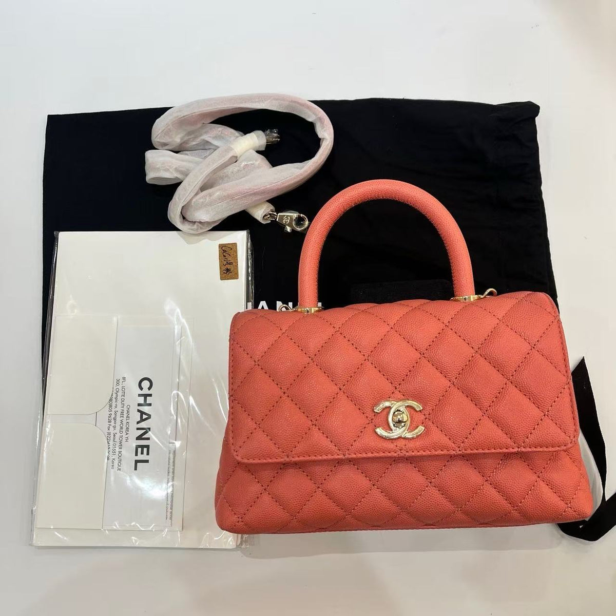 Chanel Small Coco Handle Lobster Pink, Brand New, Microchip, Receipt Included, 20 × 14 × 10 cm
