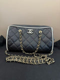 Chanel 25P Small Bowling Bag Black & White Cartoon Print, 2025 Microchip