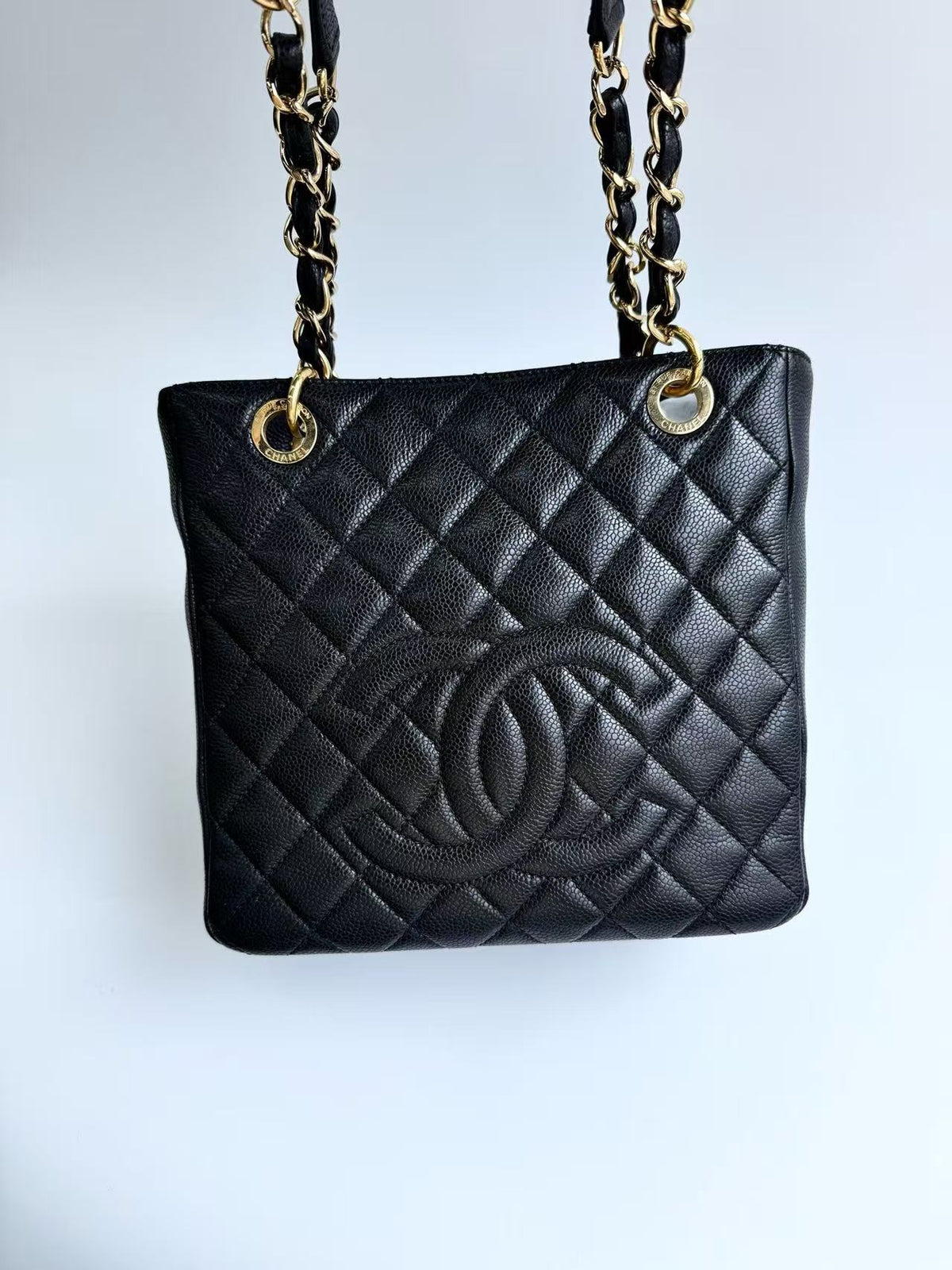 Chanel PST Black Caviar Leather with Gold Hardware, Series 10