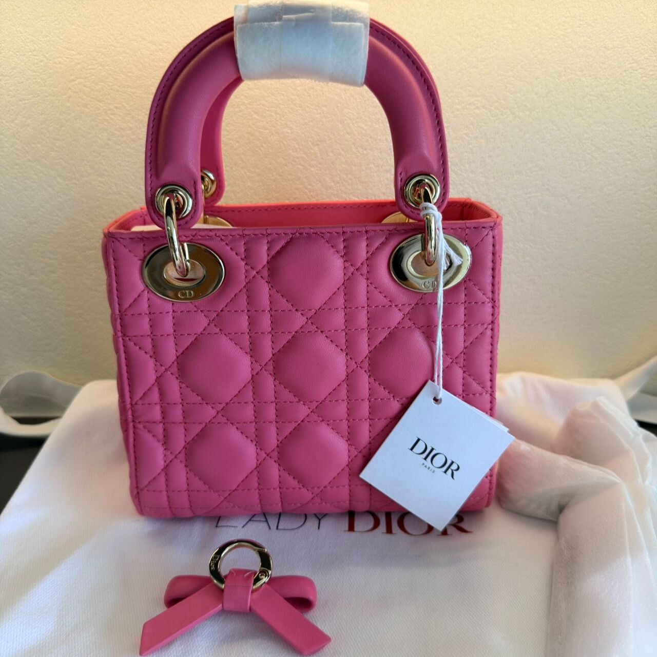 Dior Mini Lady Dior Bag in Candy Pink