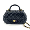 Chanel 24C Black Gold Dumpling Handle Bag