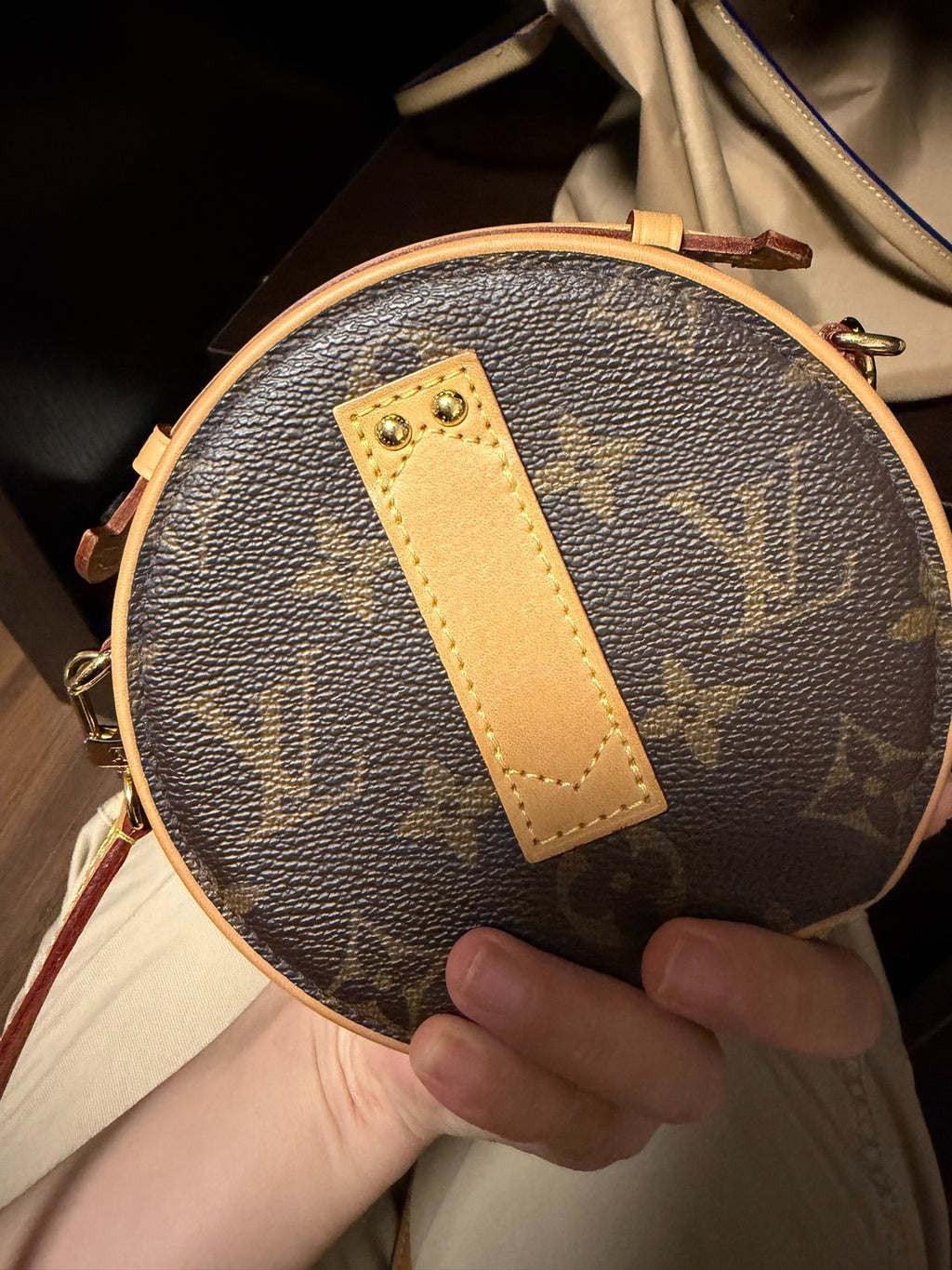 LV Mini Round Monogram Chip Bag