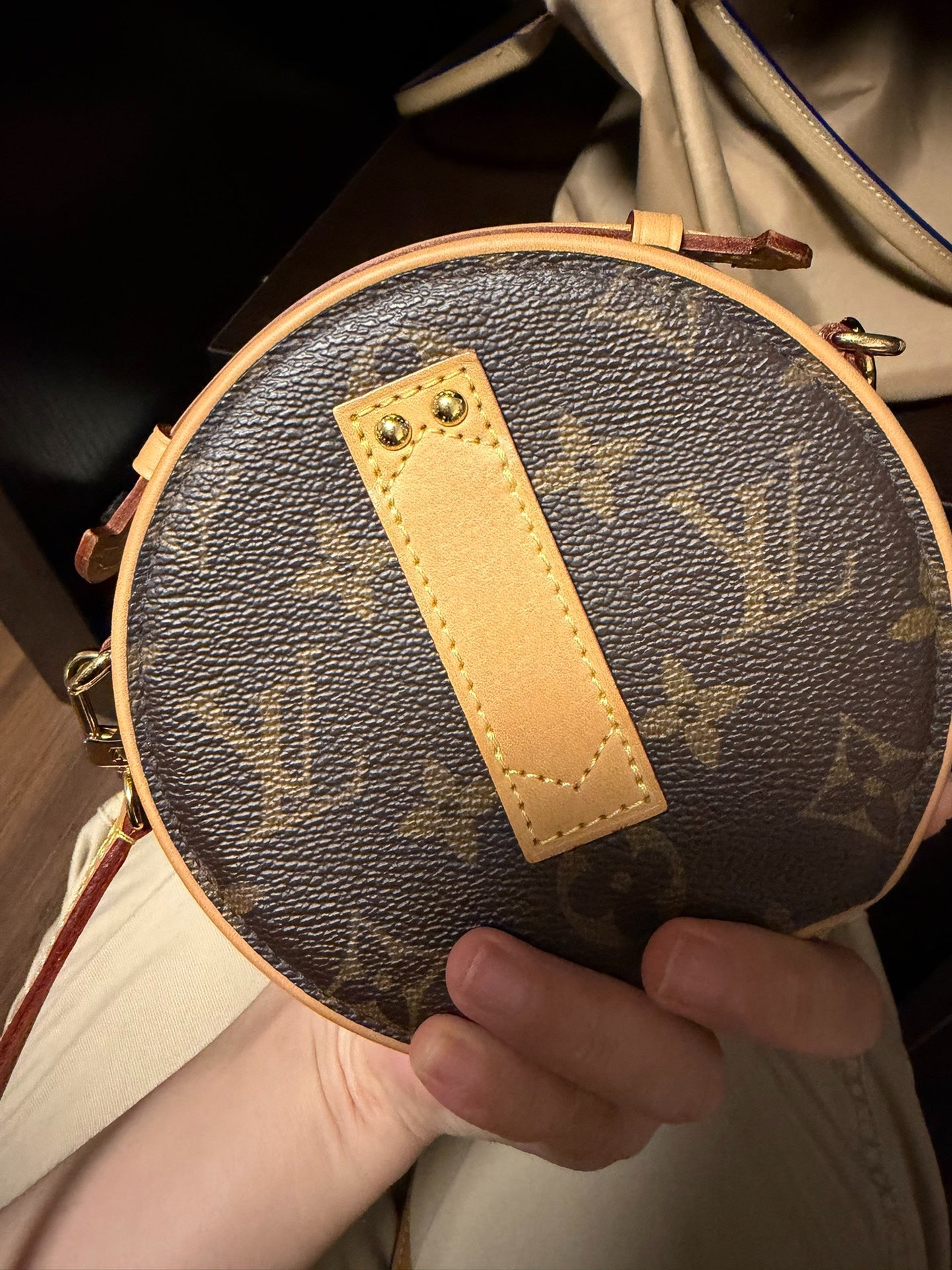 LV Mini Round Monogram Chip Bag