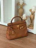 Hermès kelly28 natural color gold buckle