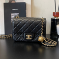 Chanel Classic Flap Mini Square Bag with Pearl Ball Handle